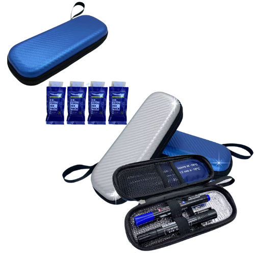 Injection Pen Travel Case - Blue or Silver